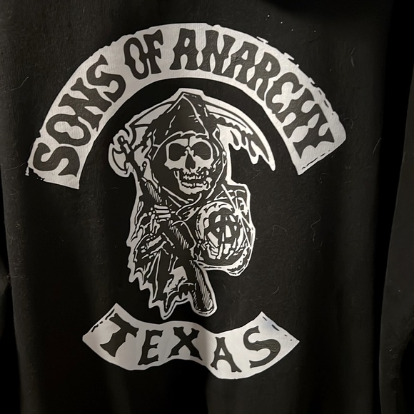 ESY 💀 SONS OF ANARCHY BLACK HOODED SWEATSHIRT Men’s XL - Picture 4 of 7